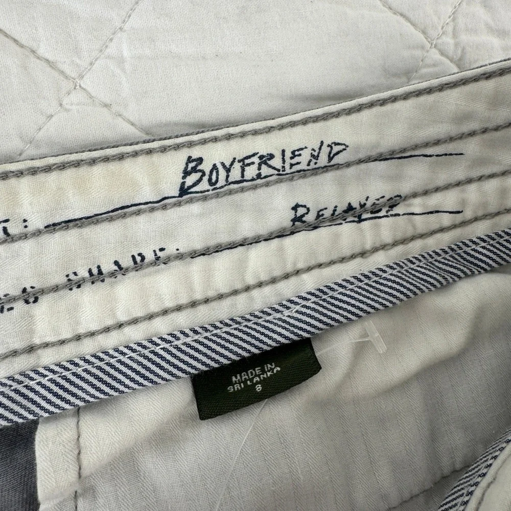 Eddie Bauer Gray Boyfriend Relaxed Fit‎ Cotton Pants Womens Size 8 Classic
